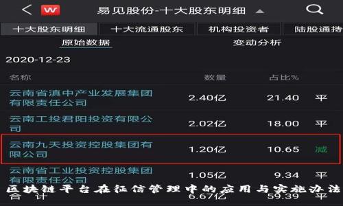 区块链平台在征信管理中的应用与实施办法